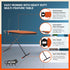 Bathla X-Pres Ace Prime - Foldable Ironing Board For Home (Orange & Black)